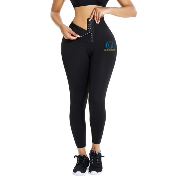 Adjustable waist trainer with control leggings